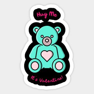 Valentine's Day T-Shirt Design  Featuring a Teddy bear for lover Sticker